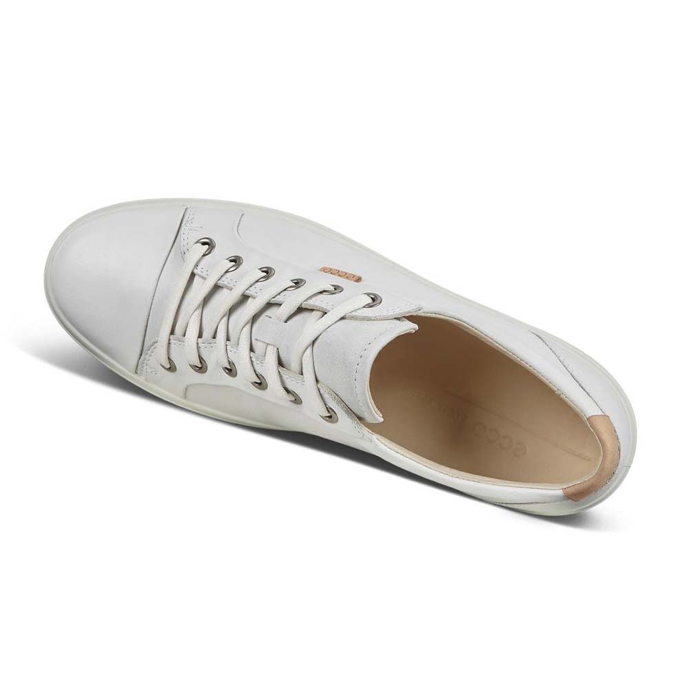 Women's Ecco Soft 7 Wedge Sneakers White | Canada 247MQZ